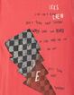 Camiseta roja algodón ecológico rayo gafas niño-4