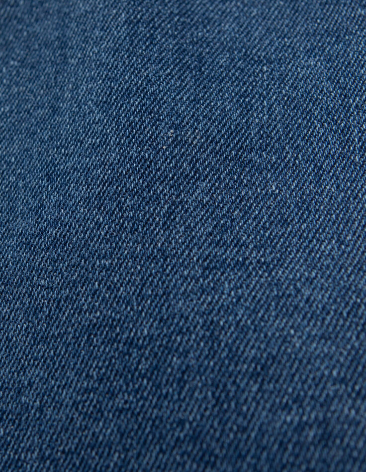 Girls' blue Waterless mom jeans, Ateba bracelet embroidery-7