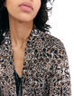 Veste tailleur imprimé arabesque marron femme-7