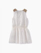 Girls’ off-white foil and gold sequins dress-2
