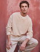 Sweat beige coton bio en éponge Homme-1