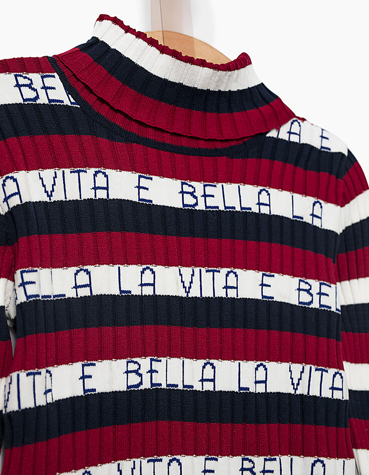 Girls' striped sweater-5