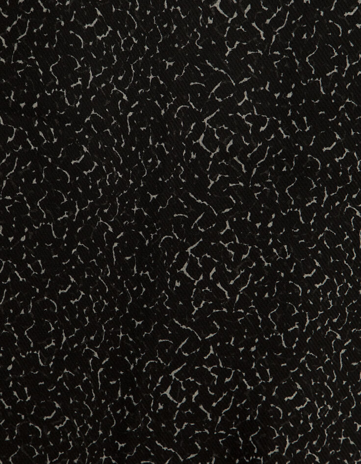Women's black print scarf-4 Women's black print scarf-4