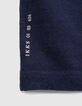 Men’s indigo organic cotton Essential round-neck T-shirt-7