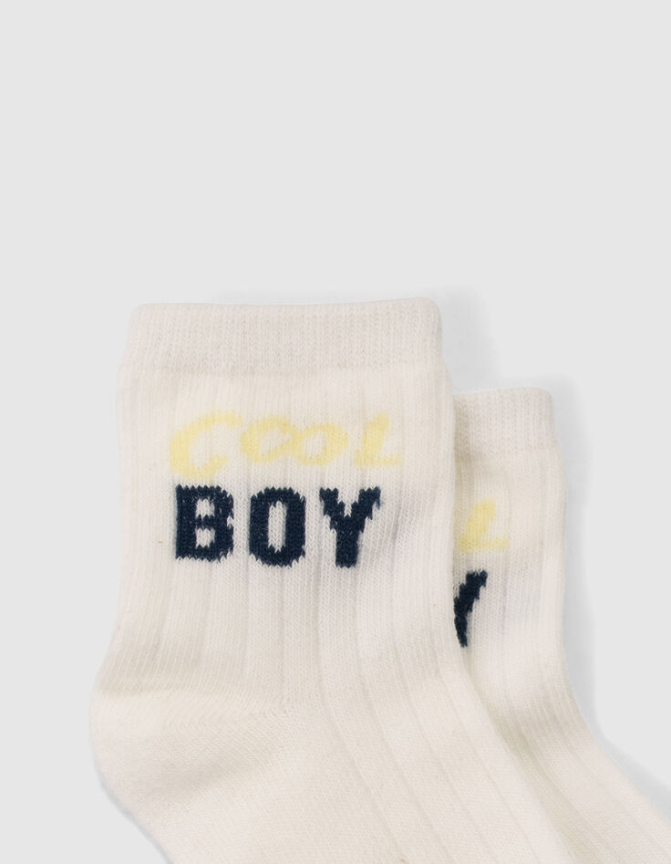 Socken in Marineblau, Weiß und Gelb für Babyjungen-5