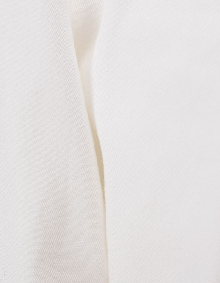 Pantalon LARGE blanc cassé à pinces fille-8