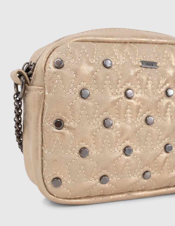 Handtas metallic goud en studs meisjes-6
