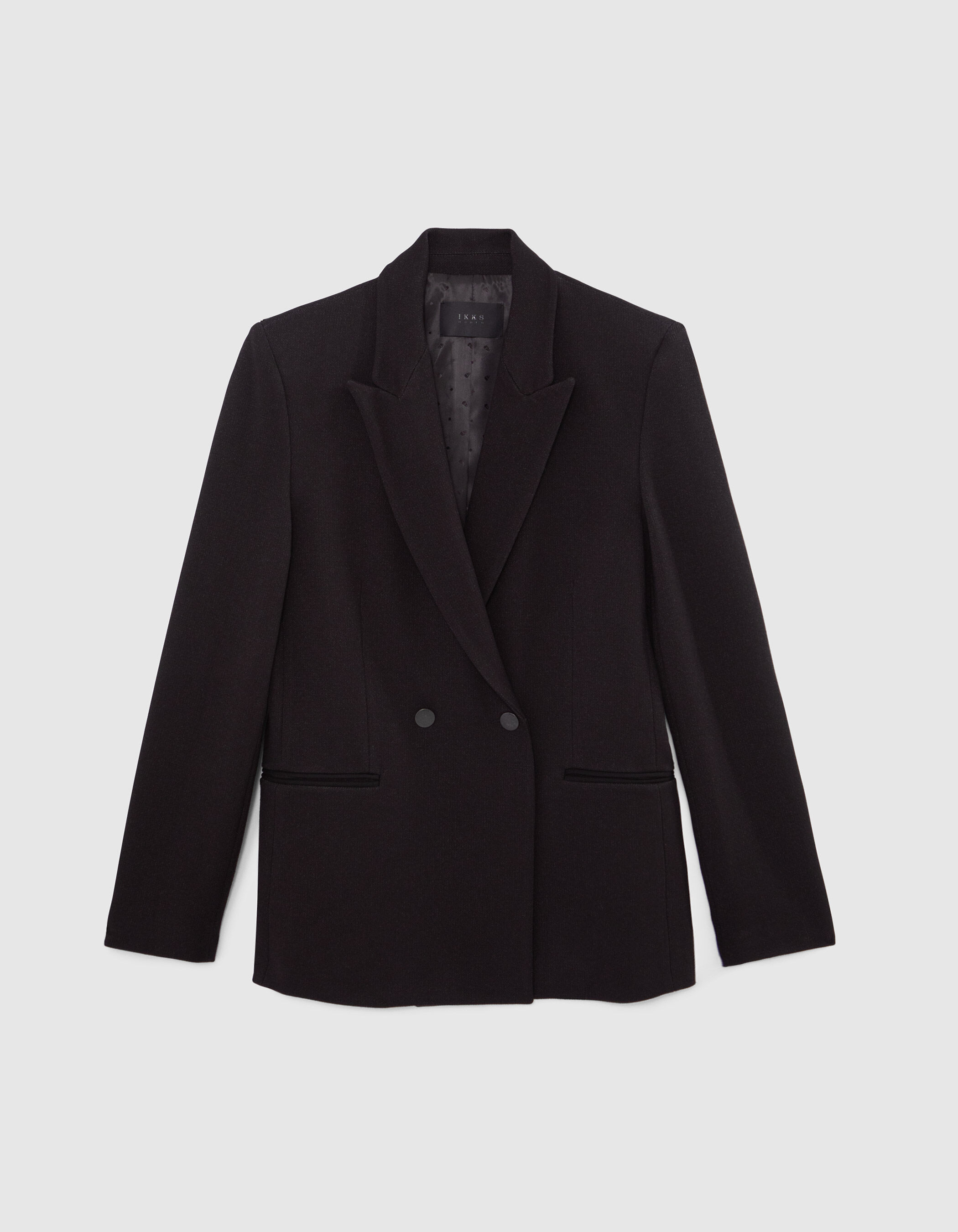 Veste de costume noire maille Milano lurex Femme IKKS