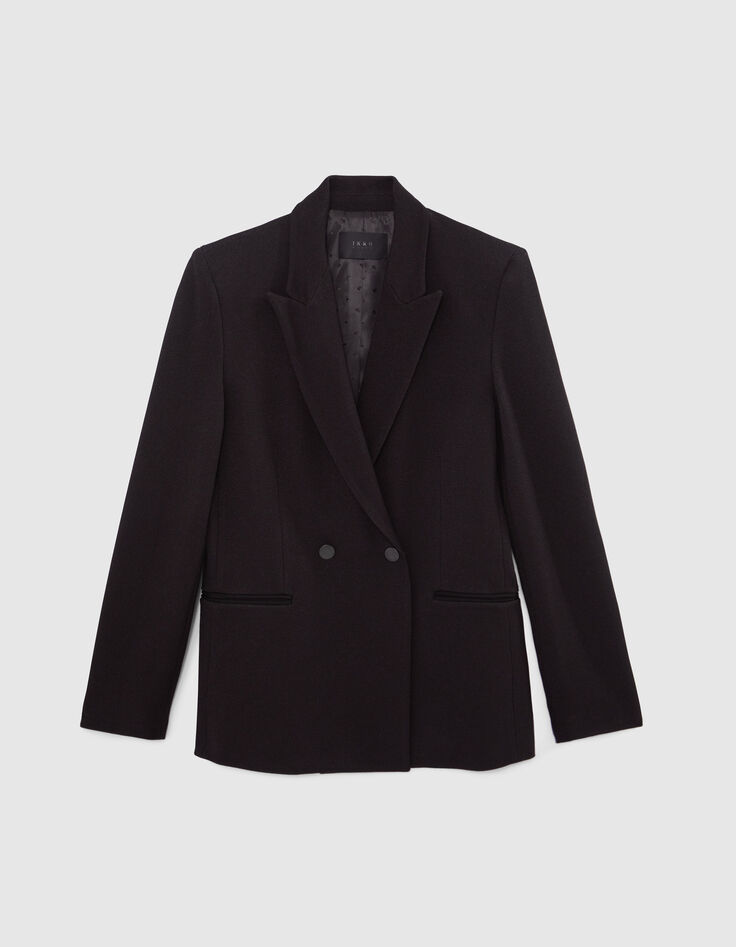Zwarte blazer Milanotricot lurex Dames-6