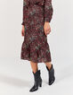 Women’s floral print midi skirt with ruffles-2