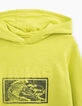 Sweat vert fluo IKKS relief et tête de dragon garçon-2