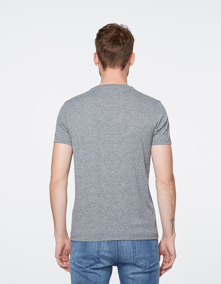 Leigrijs T-shirt met schakelingprint Heren - IKKS