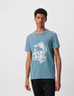 T-shirt orage visuel tête-de-mort Homme-2