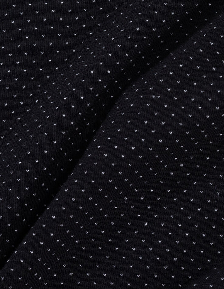 T-shirt noir jacquard motif pois garçon-6