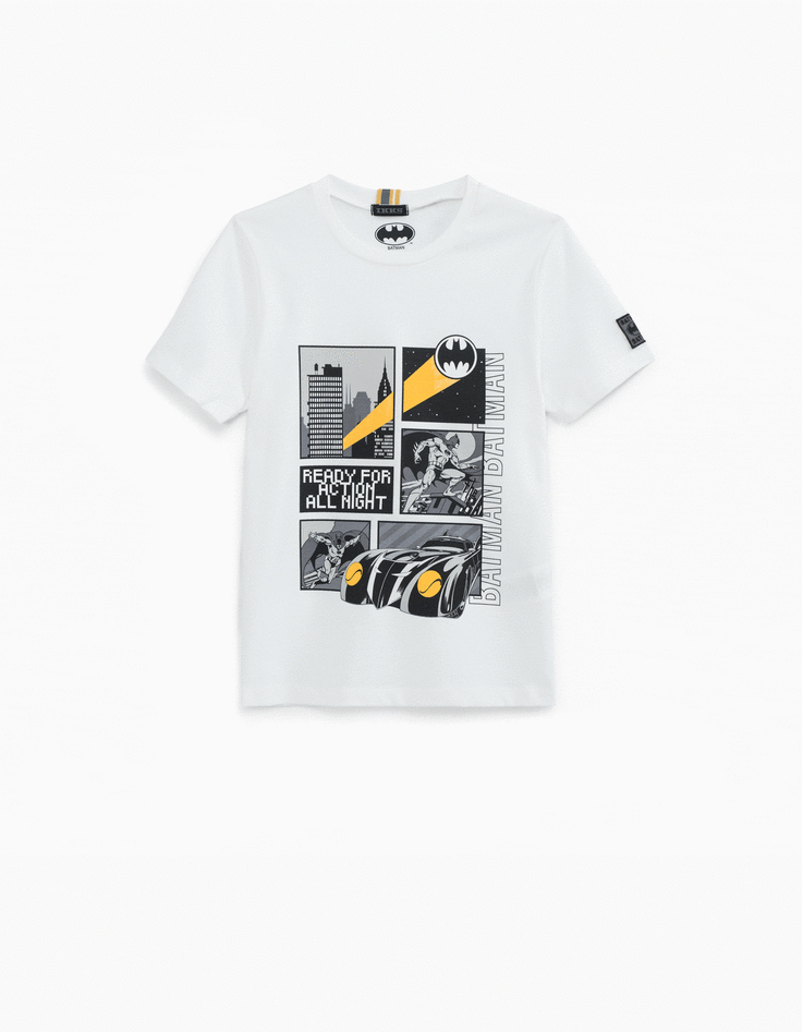 Boys’ off-white Comic-style graphics Batman T-shirt-2
