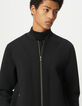 Cardigan zippé noir molleton technique Homme-4