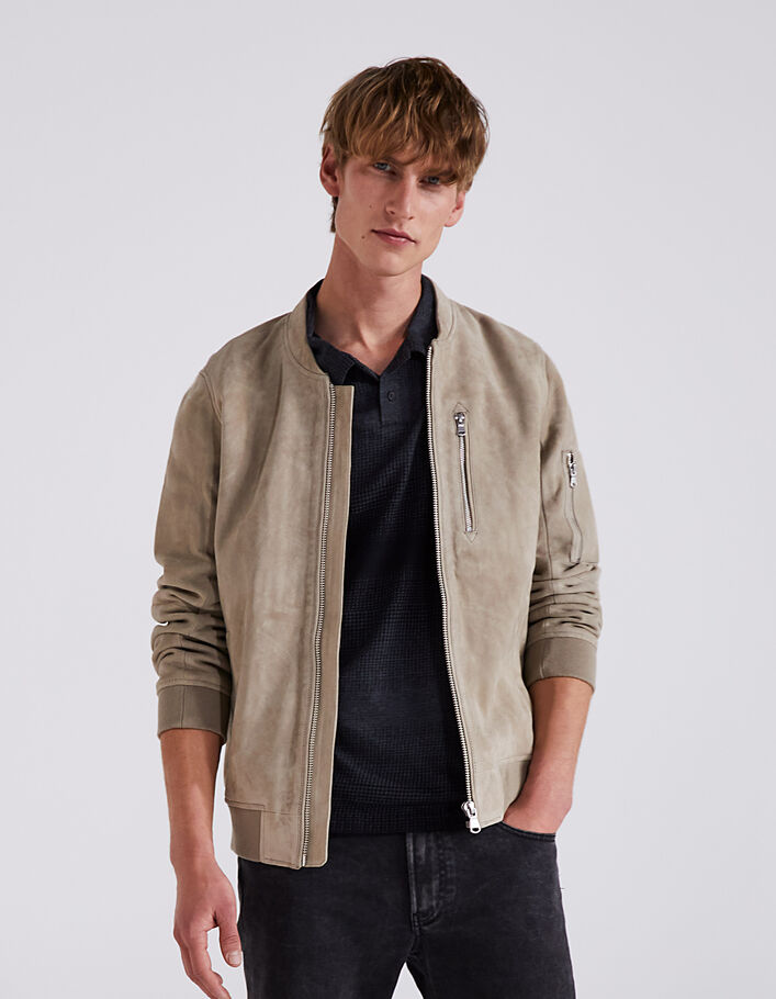 estilo bomber de ante Hombre