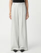 Pantalón de traje gris con lentejuelas para mujer-2