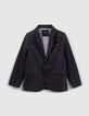 Boys' navy semi-plain suit jacket-1