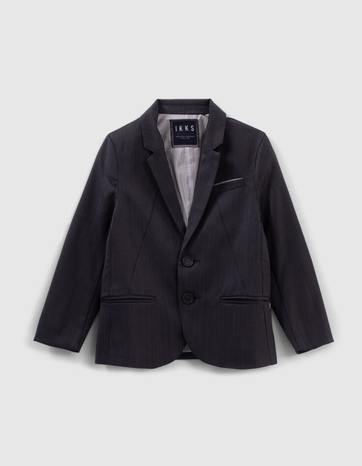 Boys' navy semi-plain suit jacket-1