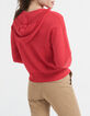 Pull coquelicot tricot à capuche et col zippé I.Code-3