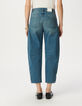 Jean ballon denim bleu détails découpes-3