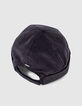 Bonnet marine en velours milleraies Homme-5