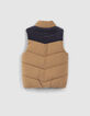 Ärmellose Wende-Steppweste, camel/marineblau, für Jungs-5