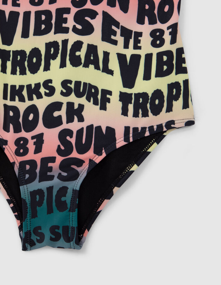 Schwarzer Mädchenbikini mit Schriftzug-4