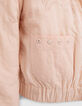 Girls’ powder pink jacket with Boho embroidery-6