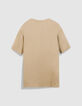 T-shirt col rond beige coton bio Homme-4