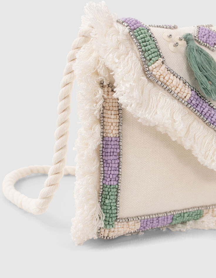 Sac &agrave; main &eacute;cru avec perles brod&eacute;es fille-7