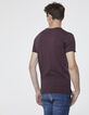 Pruimkleurig heren-T-shirt-3