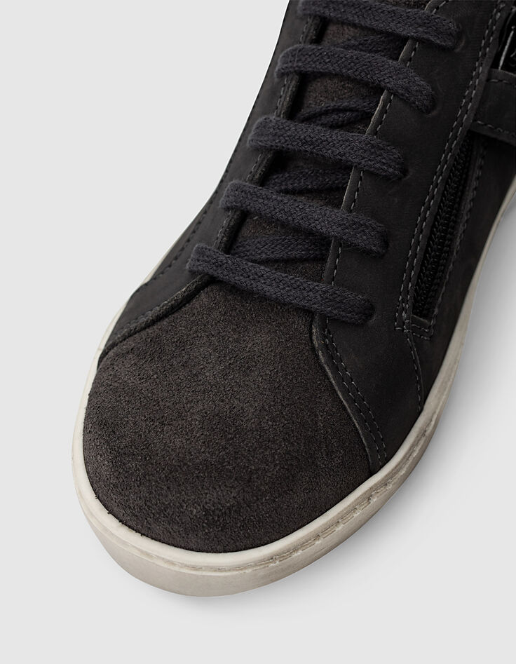 Boys’ dark grey suede trainers-7 Boys’ dark grey suede trainers-7