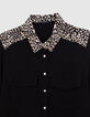 Chemise noire LENZING™ ECOVERO™ détails léo rock Femme-5