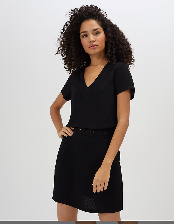 Vestido negro efecto óptico-2