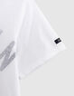 Wit T-shirt opdruk embleem print binnenin jongens-5