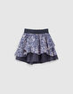Falda navy Ecovero&reg; estampado flores ni&ntilde;a-1