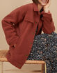 Manteau bois de rose en bouclette I.Code-1