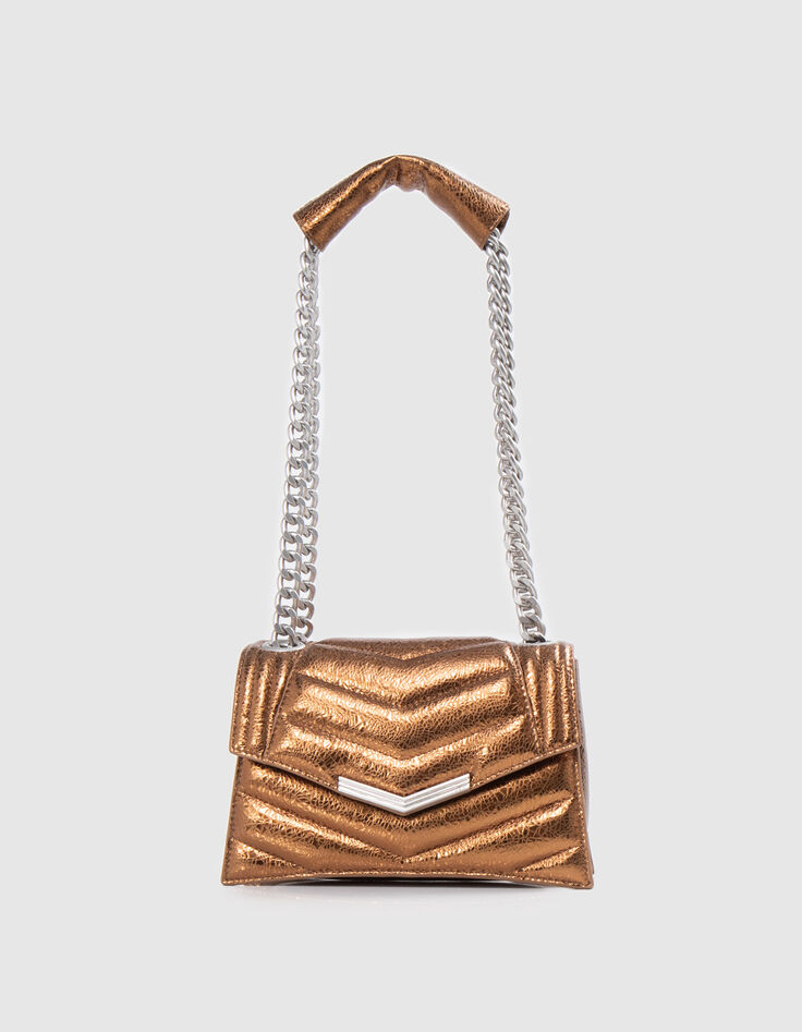 Sac THE 1. SEASONALS copper cuir matelassé Taille S Femme-2