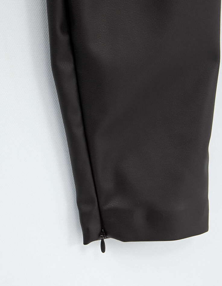 Pantalones skinny negros rock botones presión mujer-7