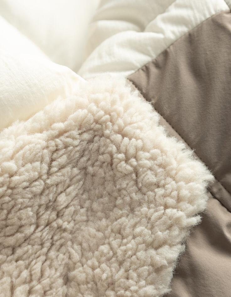 Plumas beige capucha forrado mujer-9