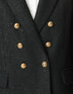 Zwart blazer tweedstijl met glitters Dames-4