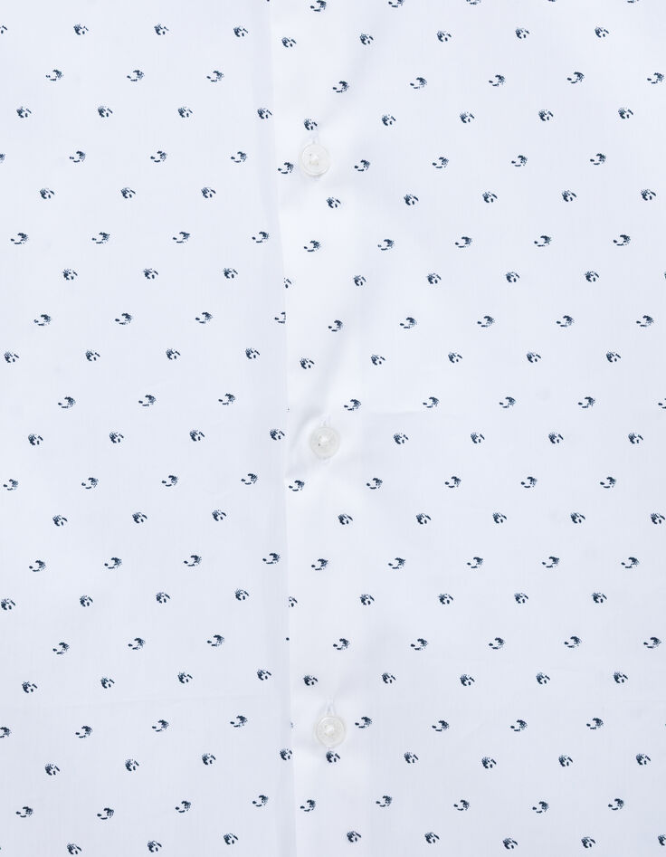 Men&rsquo;s white SLIM shirt with minimalist print-7