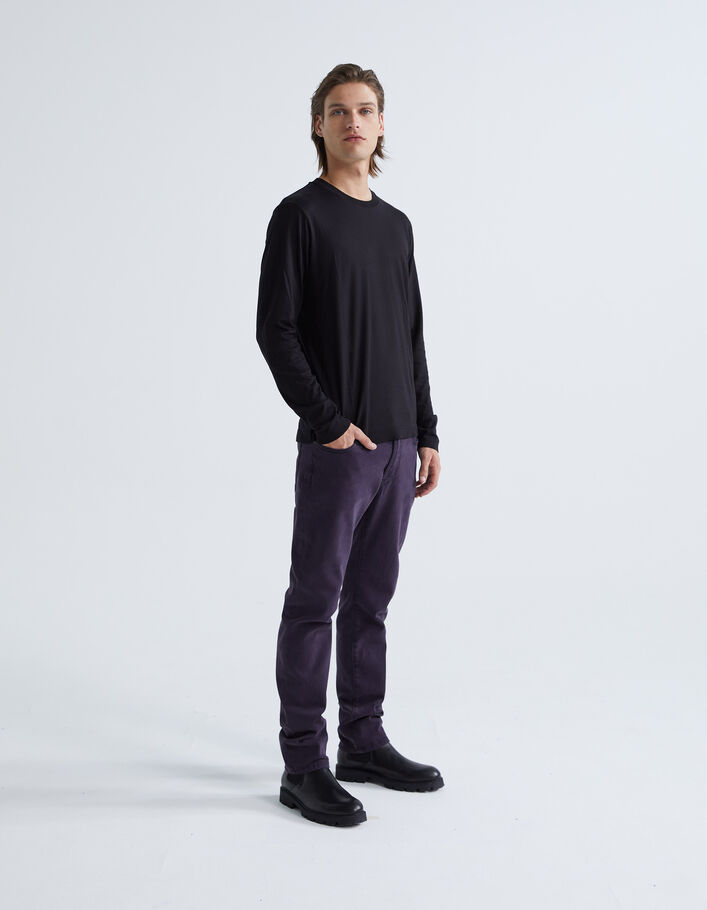 Schwarzes Herrenshirt aus Baumwollmodal-7