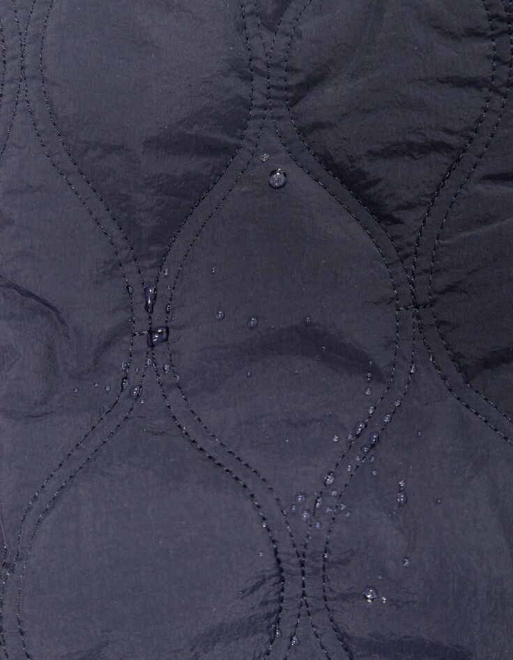 Manteau marine matelassé parementure amovible fille-9