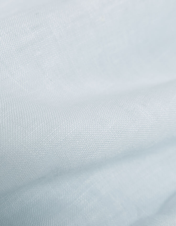 Himmelblaues Herrenhemd im SLIM-Fit, Leinen-7