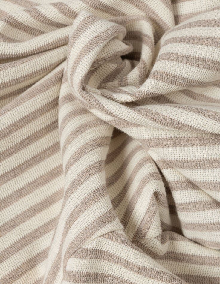 Kurz&auml;rmeliges beige gestreiftes Hemd f&uuml;r Herren-10