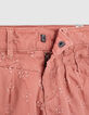 Shorts vaqueros rosa empolvado efecto used para ni&ntilde;a-5