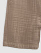 Bermudas jogger loose beige gasa algodón niño-6